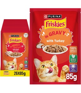Purina Friskies Pouch Turkey 85g - Pack of 26