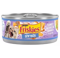 Purina Friskies Savory Shreds Cat Wet Food Turkey & Cheese 5.5oz