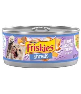 Purina Friskies Savory Shreds Cat Wet Food Turkey & Cheese 5.5oz