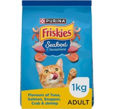 Purina Friskies Seafood Sensation Cat Dry Food 1Kg