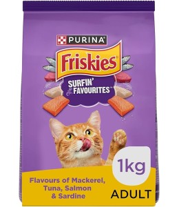 Purina Friskies Surfin Favourites Cat Dry Food 1Kg