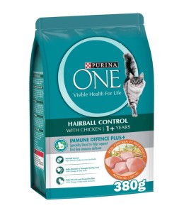 Purina One Hairball Control Cat Dry Food Chicken 380g