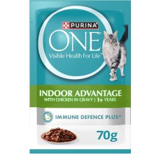 Purina One Indoor Adult Cat Wet Food Chicken 85g