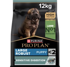 Purina Pro Plan Large Robust Puppy Sensitive Digestion, Dry Dog Food with Lamb, 12 kg