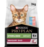 Purina Pro Plan Sterilised Adult Savory Duo Dry Cat Food with Cod and Trout 3 kg