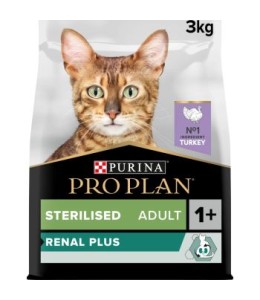 Purina Pro Plan Sterilised Renal Plus Turkey Dry Cat Food - 3Kg