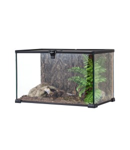 Reptizoo Mini Glass Reptile Habitat - 50.8x30.5x24.4cm Black