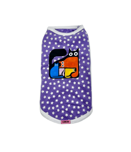 Cat Stars Jersey Purple (Small)