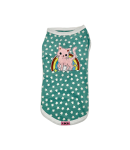 Cat Stars Jersey Green (Medium)