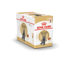 Royal Canin Feline Breed Nutrition British Shorthair (WET FOOD - Pouches) Pack of 12