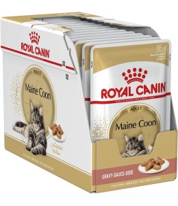 Royal Canin Feline Breed Nutrition Maine Coon (WET FOOD - Pouches) Pack of 12