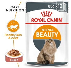 Royal Canin Feline Care Nutrition Intense Beauty Gravy (WET FOOD - 85g Pouch) Pack of 12