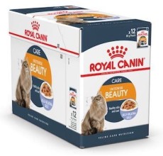 Royal Canin Feline Care Nutrition Intense Beauty Jelly (WET FOOD - Pouches) Pack of 12