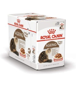 Royal Canin Feline Health Nutrition Ageing +12 Gravy (WET FOOD - Pouches) Pack of 12