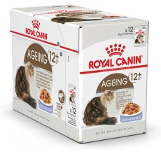 Royal Canin Feline Health Nutrition Ageing +12 Jelly (WET FOOD - Pouches) Pack of 12