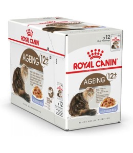 Royal Canin Feline Health Nutrition Ageing +12 Jelly (WET FOOD - Pouches) Pack of 12