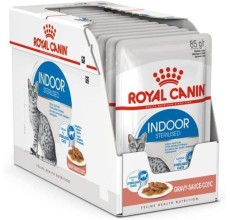 Royal Canin Feline Health Nutrition Indoor Sterilised Gravy (WET FOOD - Pouches) Pack of 12