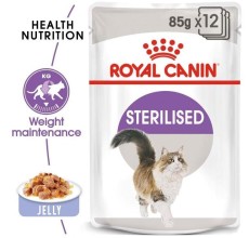 Royal Canin Feline Health Nutrition Sterilised Jelly (WET FOOD - Pouches) Pack of 12