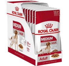 Royal Canin Size Health Nutrition Medium Adult Gravy (WET FOOD - Pouches)140g Pack of 10
