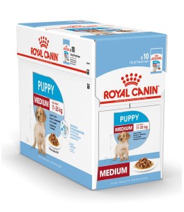 Royal Canin Size Health Nutrition Medium Puppy Gravy (WET FOOD - Pouches) Pack of 12
