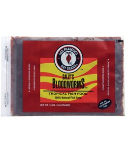 San Fransisco Bay Brand Bloodworms Frozen Flat 16Oz/454g Frozen Fish Food