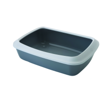 Savic Cat Litter Tray+Rimiris 42"Anthracite42X31X12.5Cm