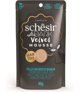 Schesir After Dark Velvet Mousse For Cat - Chicken With Quile Egg - 80g