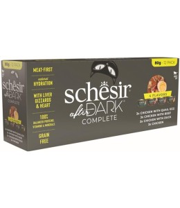 Schesir After Dark Wholefood In Broth Variety Pack For Cat - 12x80g