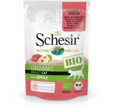 Schesir Bio Cat with Beef, Chicken and Apple Flavour | Wet 8x85g