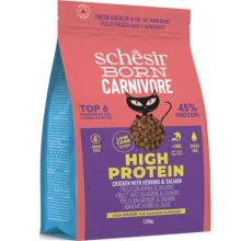 Schesir Born Carnivore Grain Free Oven Baked Dry Food High-Protein For Cat - Chicken with Herring & Salmon 1.25kg