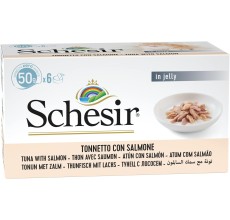 Schesir Cat Multipack Can Wet Food-Tuna With Salmon - 300g