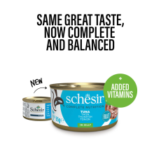 Schesir Complete & Balanced Nutrition Wet Cat Food in Jelly Can- Tuna 85g