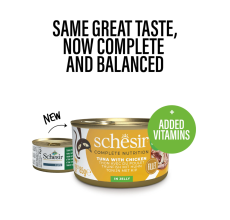 Schesir Complete & Balanced Nutrition Wet Cat Food in Jelly Can- Tuna With Chicken 85g
