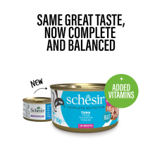 Schesir Complete & Balanced Nutrition Wet Cat Food in Broth Can- Tuna 85g