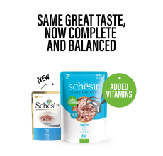 Schesir Complete & Balanced Nutrition Wet Cat Food in Jelly Pouch- Tuna 85g