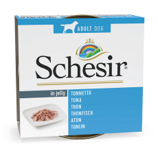 Schesir Dog Wet Food in Jelly Can-Tuna 150g