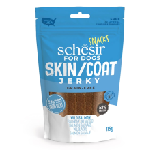 Schesir Grain-Free Dog Snacks Skin & Coat Jerky 115g - Salmon