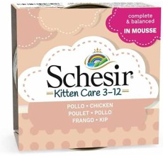 Schesir Kitten Care In Jelly 3-12 Chicken with Aloe Wet Food 85g can
