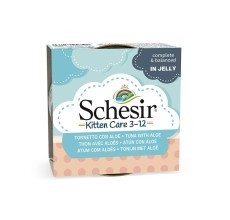 Schesir Kitten Care In Jelly 3-12 Tuna with Aloe Wet Food 85g can