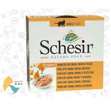 Schesir Salad Cat Wet Food Tuna with Surimi, Papaya and Pease 85g