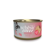 Schesir Silver Mousse & Fillets Senior Cat Wholefood - Chicken With Duck 70g