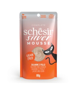 Schesir Silver Mousse Senior Cat - Salmon And Chicken 80g