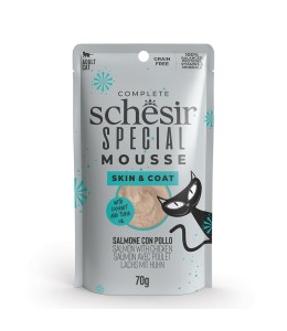 Schesir Special Mousse (Skin & Coat) For Cat - Salmon With Chicken 70g