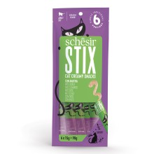 Schesir Stix Treat For Cat In Cream - Duck 6x15g