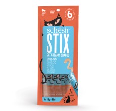 Schesir Stix Treat For Cat In Cream - Salmon 6x15g