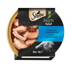 Sheba Filets Chicken & Tuna Wet Cat Food - 60G