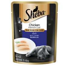 Sheba Fine Wet Cat Food Pouch Chicken Premium Loaf 70g