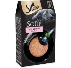 Sheba Soup with Salmon Wet Cat Food - 4X40G
