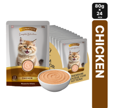 Signature Grain Zero Chicken Mousse Kitten Wet Food (80g x 24)