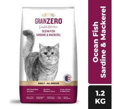 Signature Grain Zero Ocean Fish, Sardine, and Mackerel Adult Dry Cat Food 1.2kg